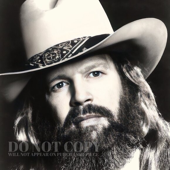 David Allan Coe Photograph 11 X 13 | RARE Outlaw Country Photo | Poster Print - Picture 2 of 2